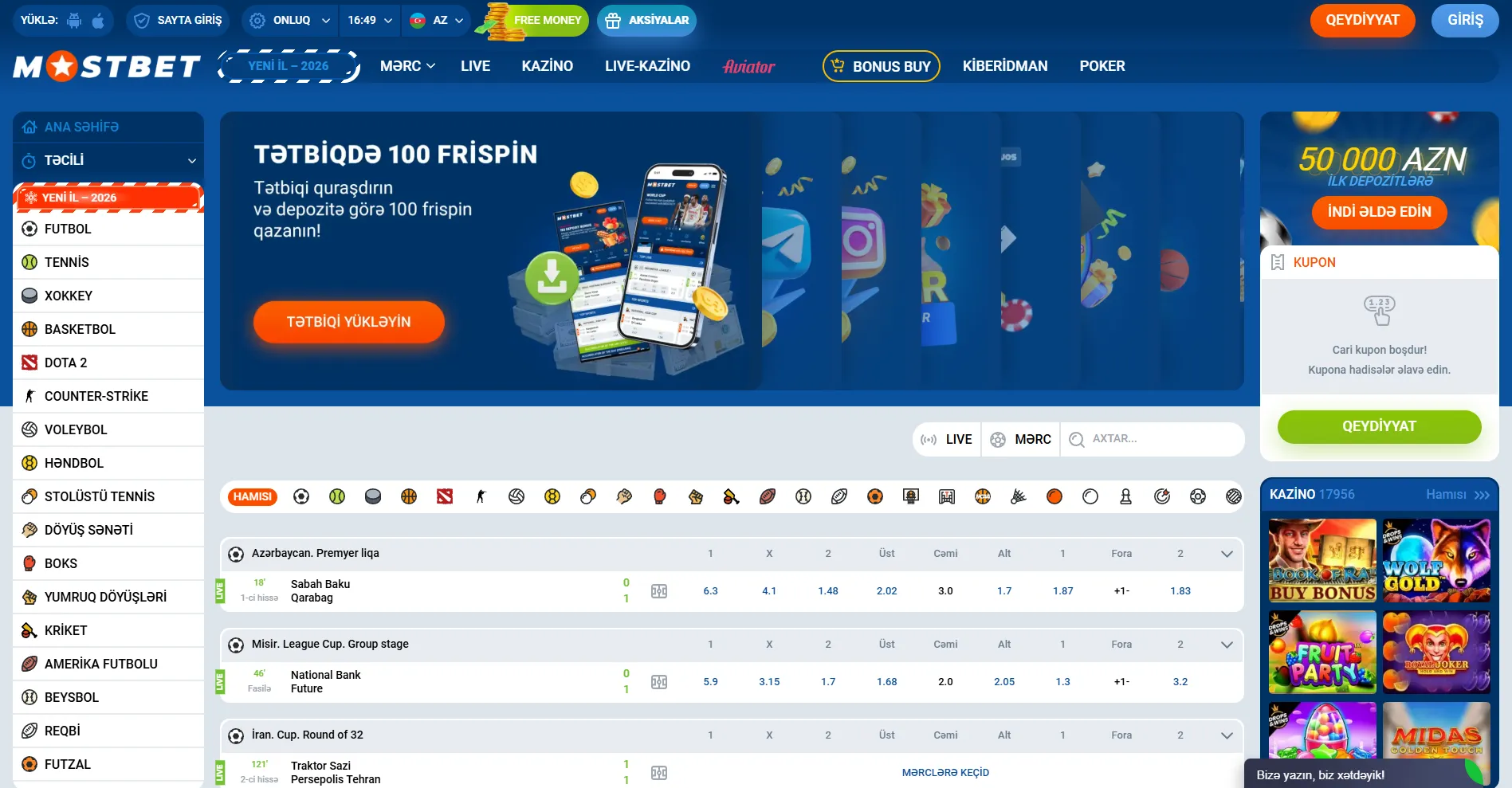 Mostbet Azərbaycan – rəsmi sayt, giriş, qeydiyyat və böyük bonuslar